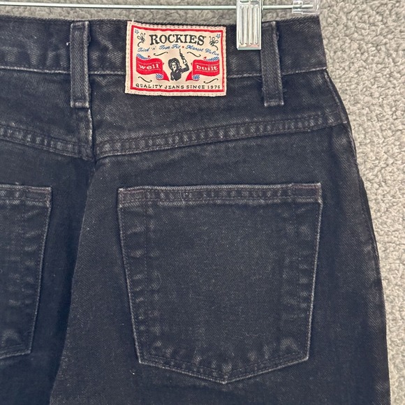 Vintage Rockies Black Jeans Womens‎ Size 29/9 28L High Rise Slim Fit Denim USA - Picture 8 of 15